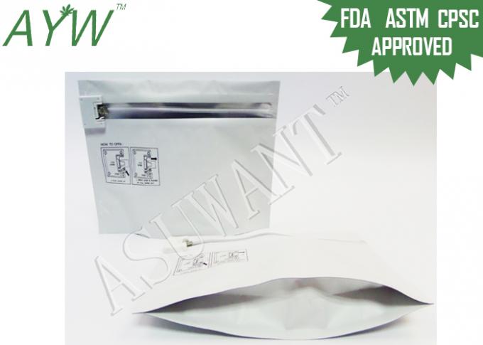 Odorless Plastic Child Proof Zipper Bags For Packaging Weeds Marijuana