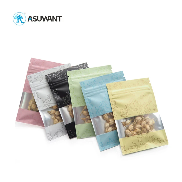 Window Custom Food Packaging Moisture Barrier , Heat Seal Foil Pouches 160g